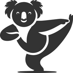Silhouette of a koala vector animal