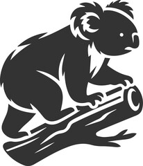 Silhouette of a koala vector animal