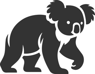 Silhouette of a koala vector animal