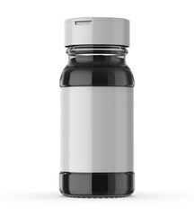 Kitchen supplies glass seasoning bottle with flip cap pepper sprinkler  template 3d illustration.
