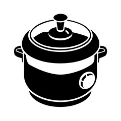 pressure cooker icon, pressure cooker silhouette vector illustration-simple silhouette illustration of pressure cooker, perfect for pressure cooker logos and icons