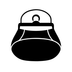 purse icon, purse silhouette vector illustration-simple silhouette illustration of purse, perfect for purse logos and icons