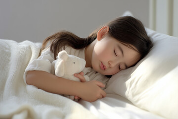 昼寝する女の子.Generative AI