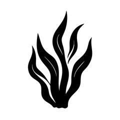 seaweed icon, seaweed silhouette vector illustration-simple silhouette illustration of seaweed, perfect for seaweed logos and icons