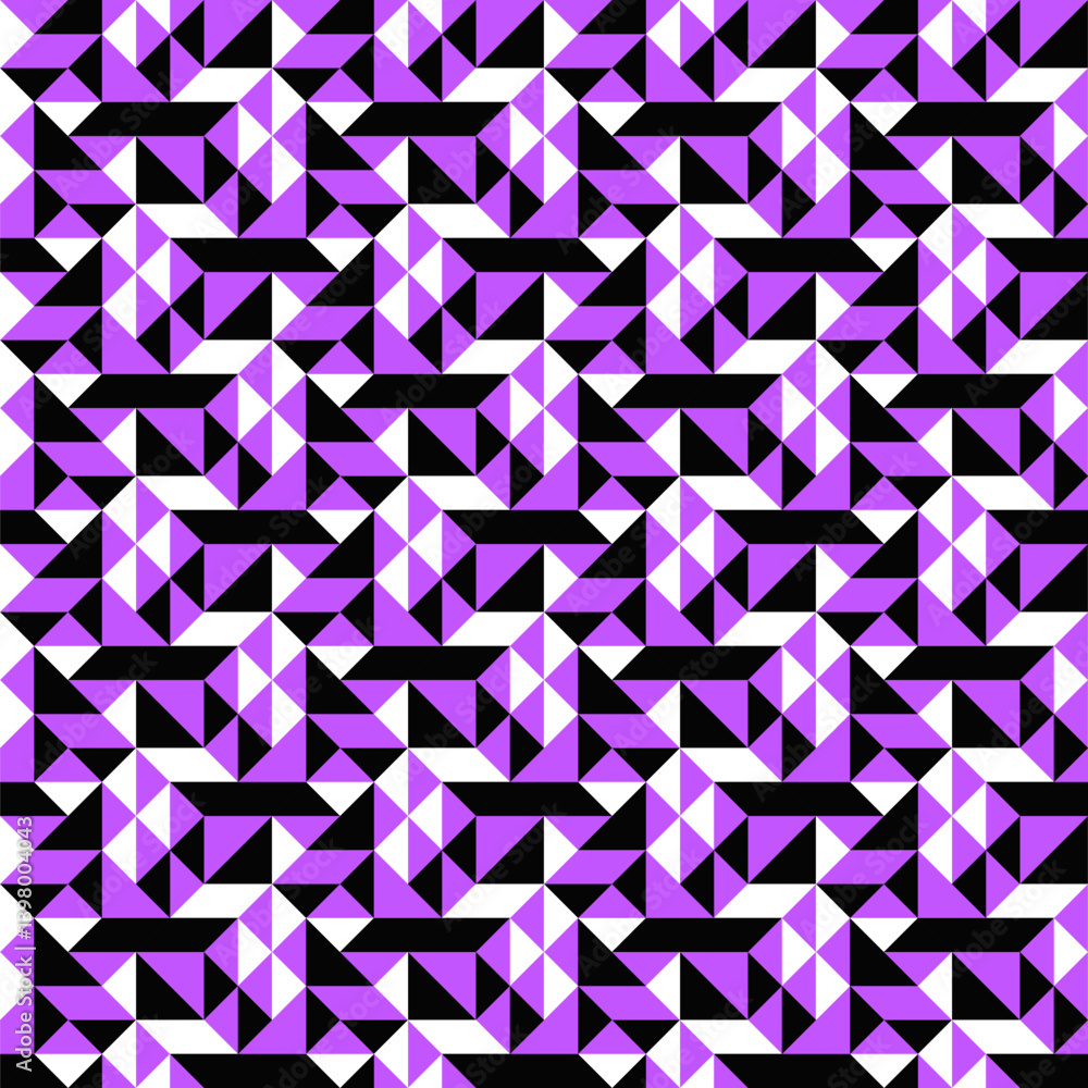 Poster threetone pattern background - seamless abstract vector graphic design