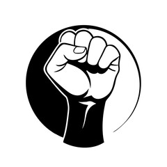 solidarity fist icon, solidarity fist silhouette vector illustration-simple silhouette illustration of solidarity fist, perfect for solidarity fist logos and icons