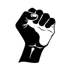 solidarity fist icon, solidarity fist silhouette vector illustration-simple silhouette illustration of solidarity fist, perfect for solidarity fist logos and icons