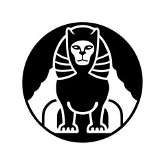 sphinx icon, sphinx silhouette vector illustration-simple silhouette illustration of sphinx, perfect for sphinx logos and icons