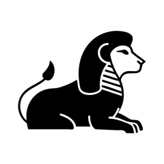 sphinx icon, sphinx silhouette vector illustration-simple silhouette illustration of sphinx, perfect for sphinx logos and icons