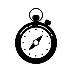 stopwatch icon, stopwatch silhouette vector illustration-simple silhouette illustration of stopwatch, perfect for stopwatch logos and icons