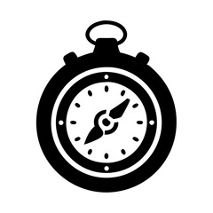 stopwatch icon, stopwatch silhouette vector illustration-simple silhouette illustration of stopwatch, perfect for stopwatch logos and icons