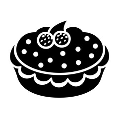 tart icon, tart silhouette vector illustration-simple silhouette illustration of tart, perfect for tart logos and icons