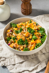 Gourmet Autumn Kale Butternut Squash Farro Salad