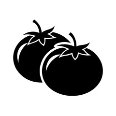 tomatoes icon, tomatoes silhouette vector illustration-simple silhouette illustration of tomatoes, perfect for tomatoes logos and icons
