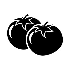 tomatoes icon, tomatoes silhouette vector illustration-simple silhouette illustration of tomatoes, perfect for tomatoes logos and icons