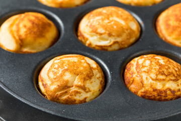 Sweet Homemade Danish Aebleskiver Pancake Balls