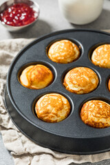 Sweet Homemade Danish Aebleskiver Pancake Balls