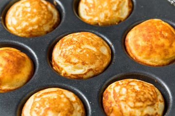 Sweet Homemade Danish Aebleskiver Pancake Balls