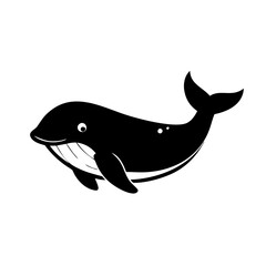whale icon, whale silhouette vector illustration-simple silhouette illustration of whale, perfect for whale logos and icons