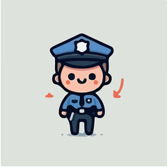 cartoon policeman character