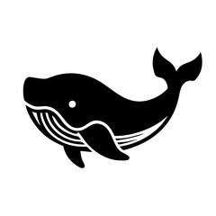 whale icon, whale silhouette vector illustration-simple silhouette illustration of whale, perfect for whale logos and icons