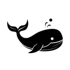 whale icon, whale silhouette vector illustration-simple silhouette illustration of whale, perfect for whale logos and icons