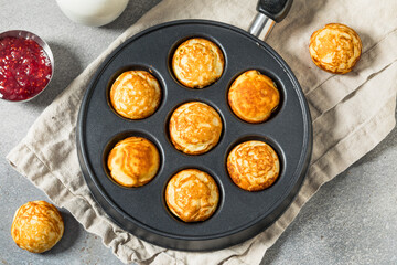 Sweet Homemade Danish Aebleskiver Pancake Balls