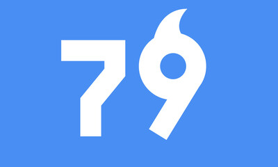 Shark logo number modern blue fresh