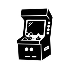 arcade machine icon, arcade machine silhouette vector illustration-simple silhouette illustration of arcade machine, perfect for arcade machine logos and icons