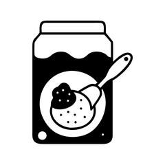 baking powder icon, baking powder silhouette vector illustration-simple silhouette illustration of baking powder, perfect for baking powder logos and icons