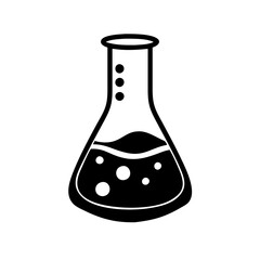 beaker icon, beaker silhouette vector illustration-simple silhouette illustration of beaker, perfect for beaker logos and icons