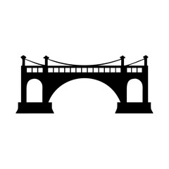 bridge icon, bridge silhouette vector illustration-simple silhouette illustration of bridge, perfect for bridge logos and icons