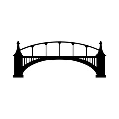 bridge icon, bridge silhouette vector illustration-simple silhouette illustration of bridge, perfect for bridge logos and icons