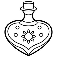 Magical Love Potion Outline Design