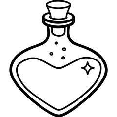Magical Love Potion Outline Design