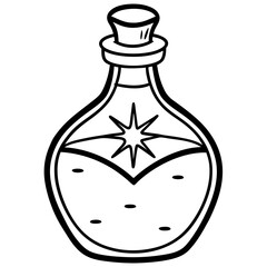 Magical Love Potion Outline Design