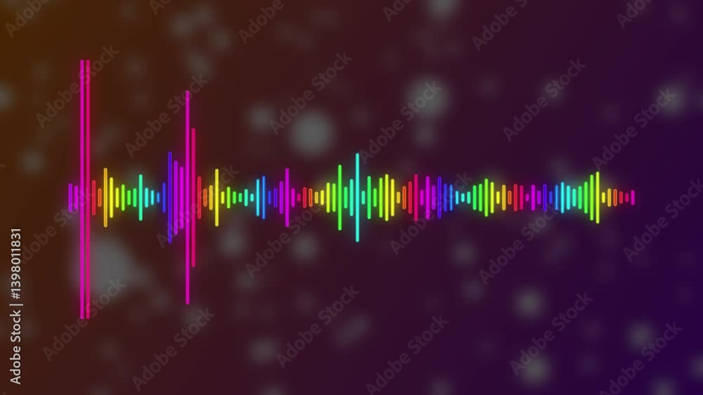 Poster music sound wave or audio waveform on a black background. audio spectrum sound wave effect waveform 