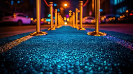 Nighttime city red carpet