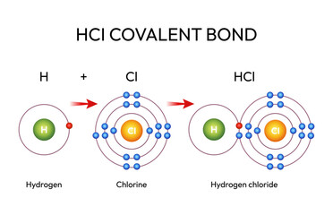 HCl Covalent Bond Formation Hydrogen and Chlorine React to Form Hydrogen Chloride
