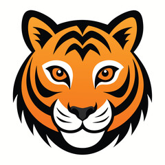 tiger head  vector on white background.