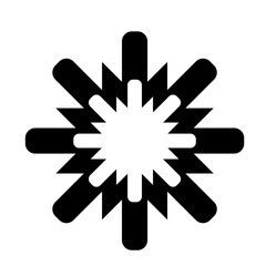A black eight-pointed snowflake vector logo