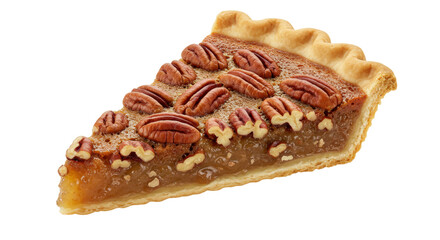 Isolated Pecan Pie Slice