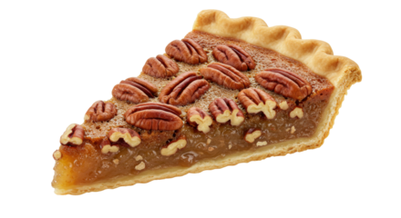 Isolated Pecan Pie Slice