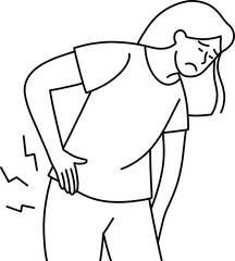 치질통증 여 흑백