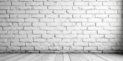 Panoramic view of aged white painted brick wall Perfect backdrop , seamless, backdrop, aged