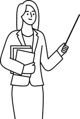 여자 선생님 흑백