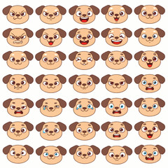 Obraz premium cute dof face emojis
