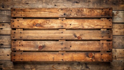 Rustic Wooden Pallet Displaying Aged Wood Grain Texture on Weathered Wooden Background