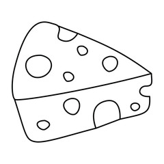 Piece of cheese doodle. Isolated on white background