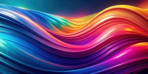 Obraz premium Vibrant Swirls of Color A Dynamic Abstract Composition Featuring a Spectrum of Hues in Fluid Motion